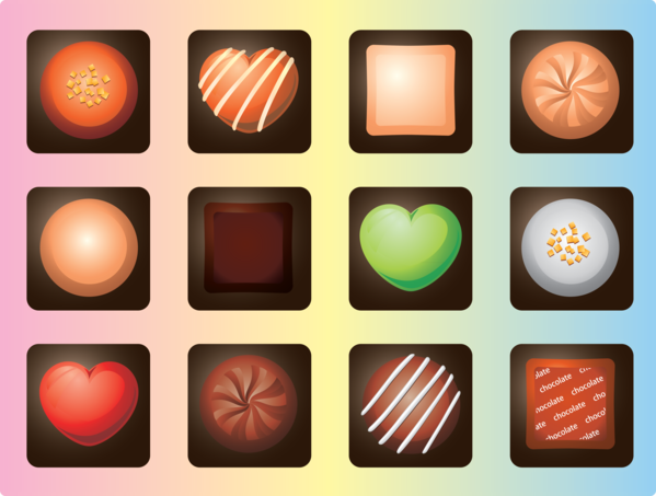 Transparent Valentine's Day Rectangle for Chocolates for Valentines Day