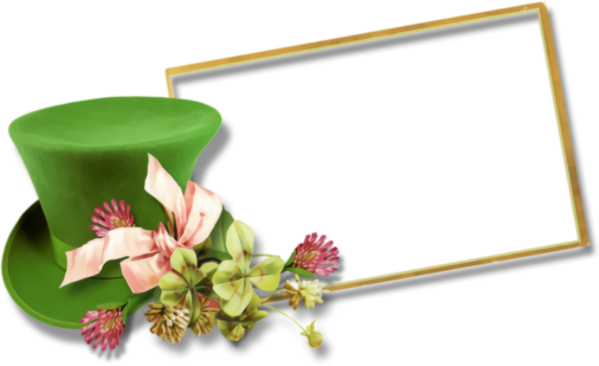 Transparent St. Patrick's Day Picture frame Flower Plant for Shamrock Frame for St Patricks Day