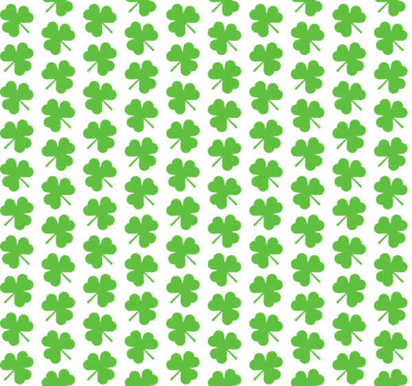 Transparent St. Patrick's Day Green Pattern Design for Shamrock Pattern for St Patricks Day