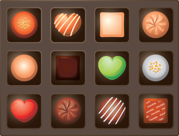 Transparent Valentine's Day Font Heart Icon for Chocolates for Valentines Day