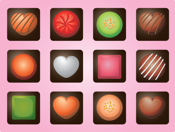 Transparent Valentine's Day Lighting Rectangle for Chocolates for Valentines Day