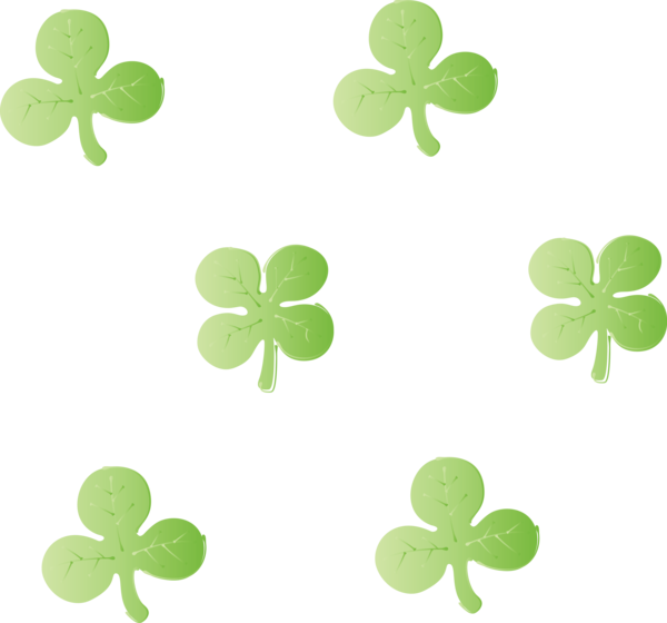 Transparent St. Patrick's Day Leaf Plant Shamrock for Shamrock Pattern for St Patricks Day