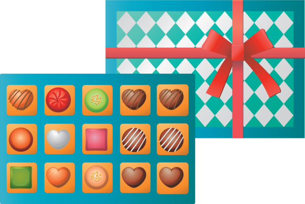 Transparent Valentine's Day Rectangle for Chocolates for Valentines Day