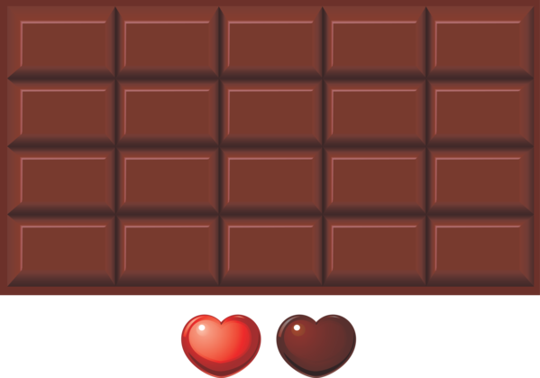 Transparent Valentine's Day Chocolate Chocolate bar Heart for Chocolates for Valentines Day