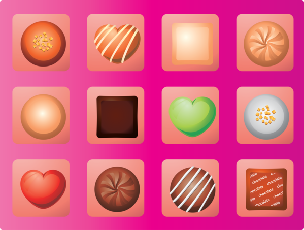 Transparent Valentine's Day Line Icon Circle for Chocolates for Valentines Day