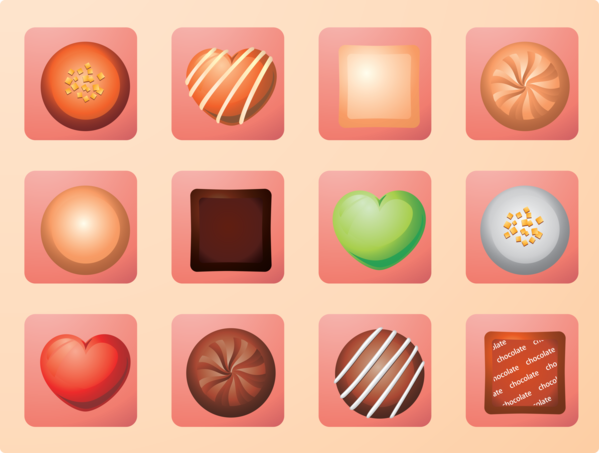 Transparent Valentine's Day Icon for Chocolates for Valentines Day