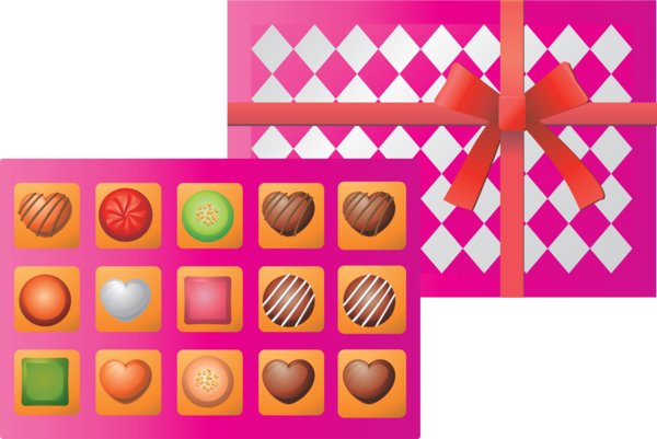 Transparent Valentine's Day Rectangle for Chocolates for Valentines Day