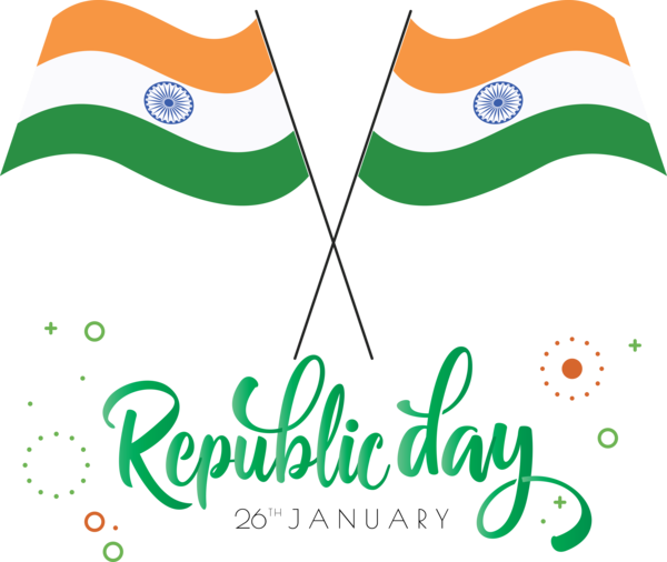 Transparent India Republic Day Green Logo Line for Happy India Republic Day for India Republic Day