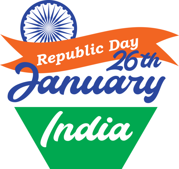 Transparent India Republic Day Logo Line Font for Happy India Republic Day for India Republic Day