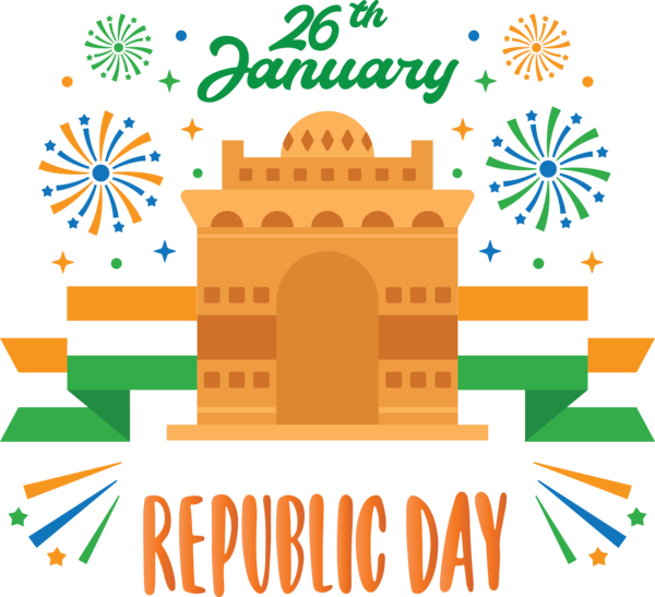 Transparent India Republic Day Logo for Happy India Republic Day for India Republic Day