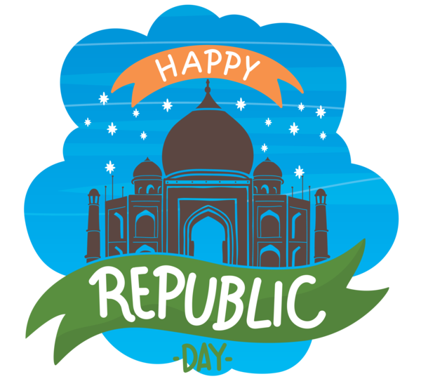 Transparent India Republic Day Logo Turquoise Font for Happy India Republic Day for India Republic Day