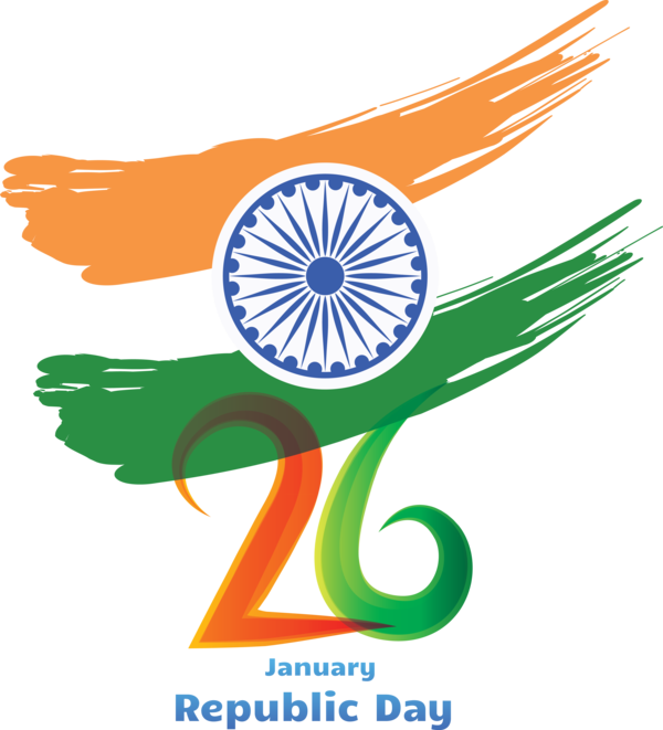 Transparent India Republic Day Logo Symbol for 26 January for India Republic Day