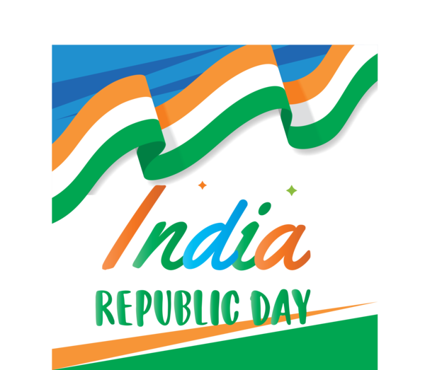 Transparent India Republic Day Logo Text Line for Happy India Republic Day for India Republic Day