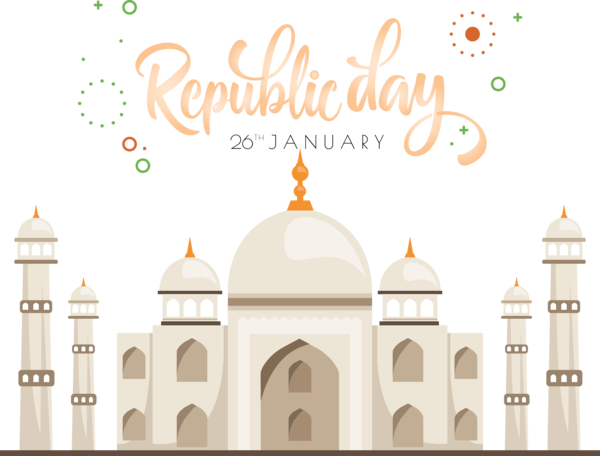 Transparent India Republic Day Landmark Text Place of worship for Happy India Republic Day for India Republic Day