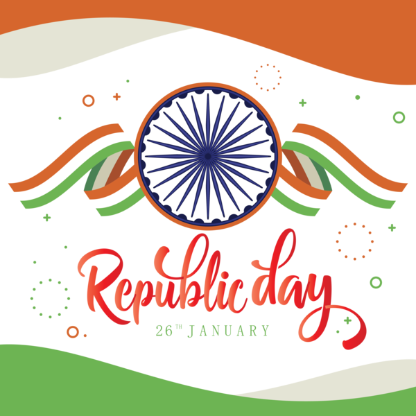 Transparent India Republic Day Text Font Line for Happy India Republic Day for India Republic Day