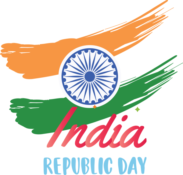 Transparent India Republic Day Logo Flag Font for Happy India Republic Day for India Republic Day