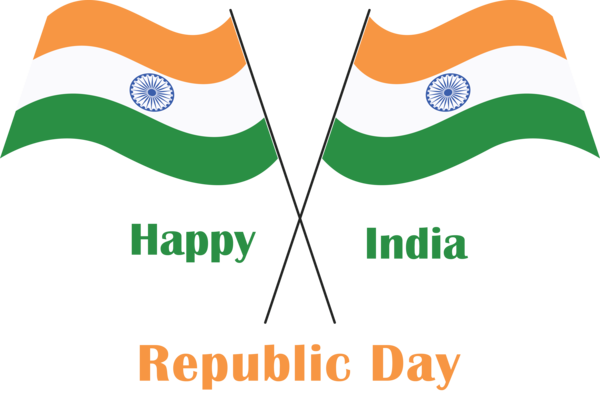 Transparent India Republic Day Green Logo Text for Happy India Republic Day for India Republic Day