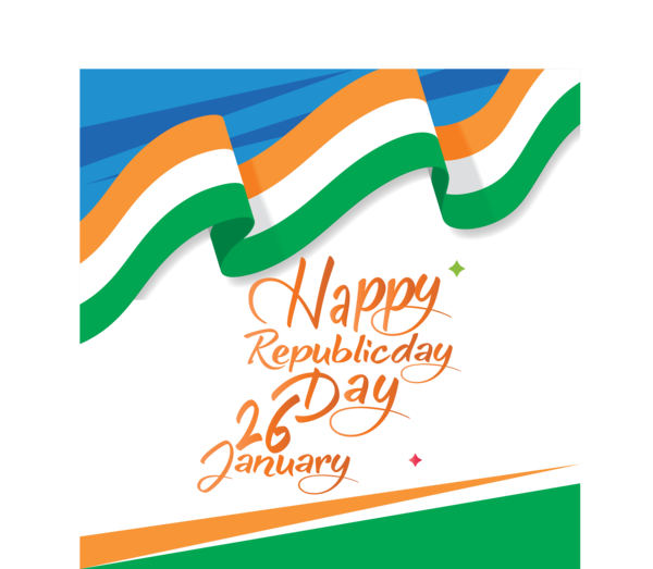 Transparent India Republic Day Text Logo Line for Happy India Republic Day for India Republic Day