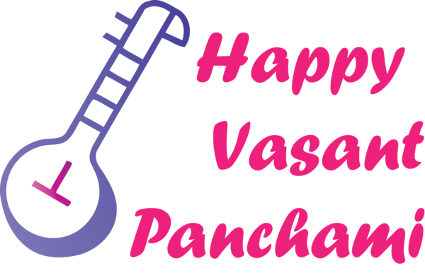 Transparent Vasant Panchami Text Pink Magenta for Happy Vasant Panchami for Vasant Panchami
