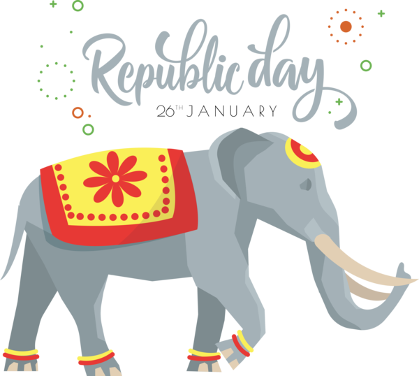 Transparent India Republic Day Elephant Indian elephant for Happy India Republic Day for India Republic Day