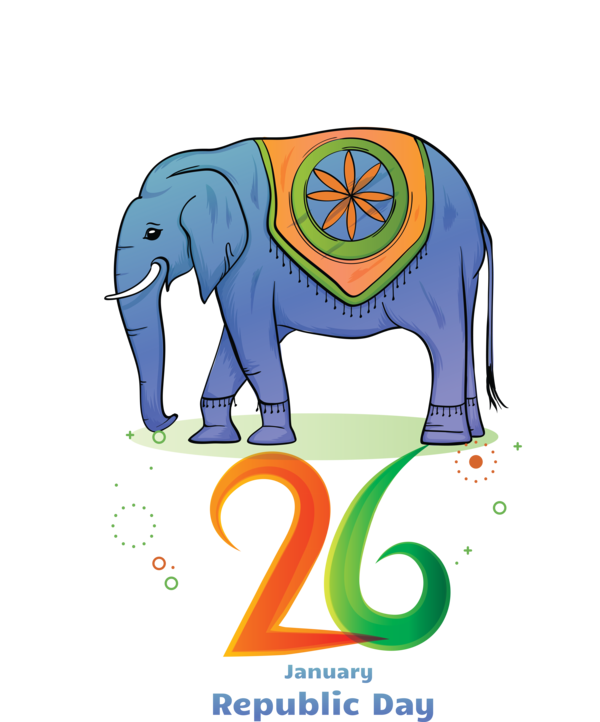 Transparent India Republic Day Elephant Indian elephant African elephant for 26 January for India Republic Day