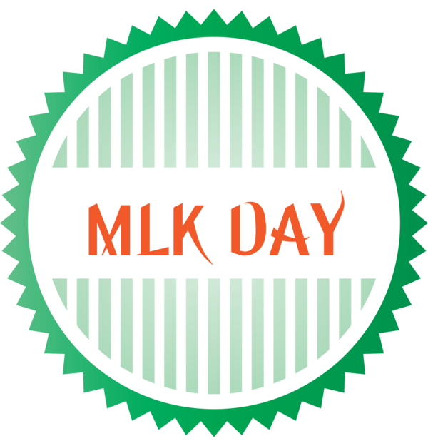 Transparent Martin Luther King Jr. Day Green Line Logo for MLK Day for Martin Luther King Jr Day