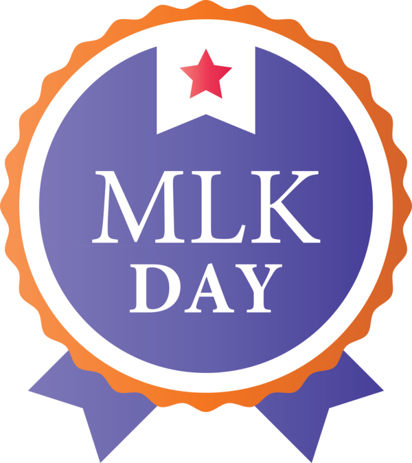 Transparent Martin Luther King Jr. Day Logo Label Emblem for MLK Day for Martin Luther King Jr Day