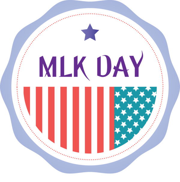 Transparent Martin Luther King Jr. Day Logo Label for MLK Day for Martin Luther King Jr Day
