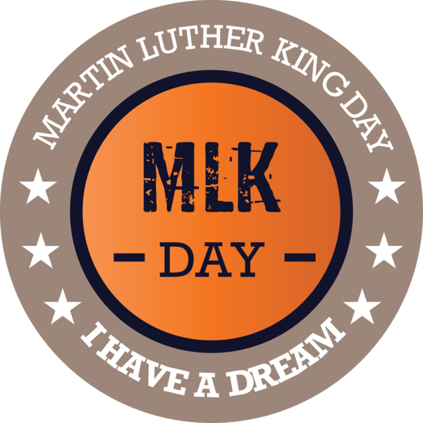 Transparent Martin Luther King Jr. Day Logo Font for MLK Day for Martin Luther King Jr Day