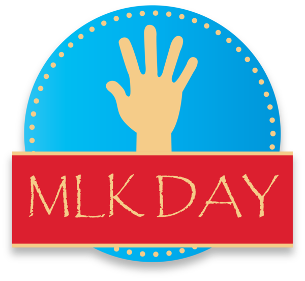 Transparent Martin Luther King Jr. Day Text Logo Hand for MLK Day for Martin Luther King Jr Day