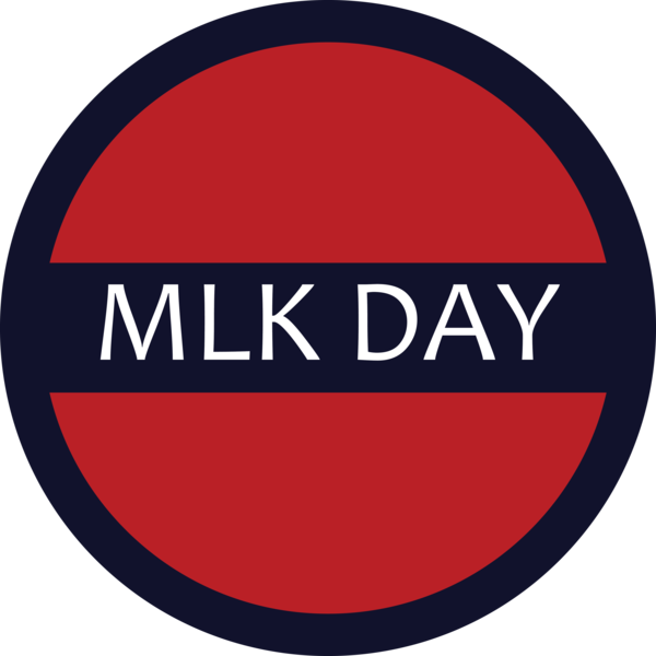 Transparent Martin Luther King Jr. Day Red Logo Material property for MLK Day for Martin Luther King Jr Day