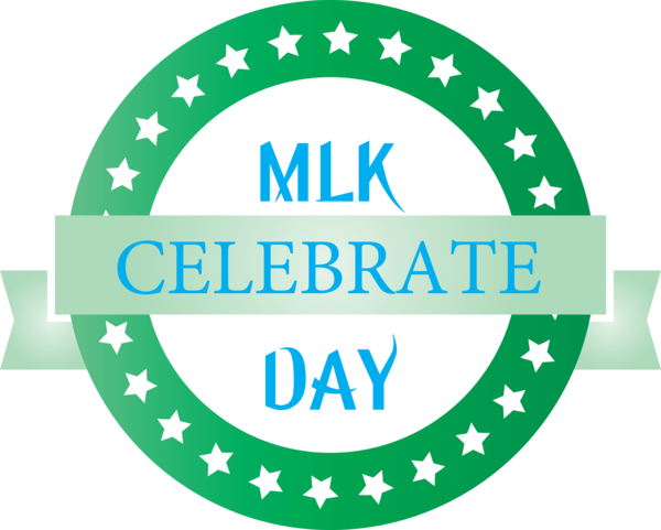 Transparent Martin Luther King Jr. Day Green Text Logo for MLK Day for Martin Luther King Jr Day