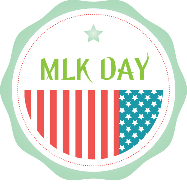 Transparent Martin Luther King Jr. Day Logo Circle Label for MLK Day for Martin Luther King Jr Day