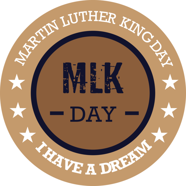 Transparent Martin Luther King Jr. Day Logo Font Label for MLK Day for Martin Luther King Jr Day