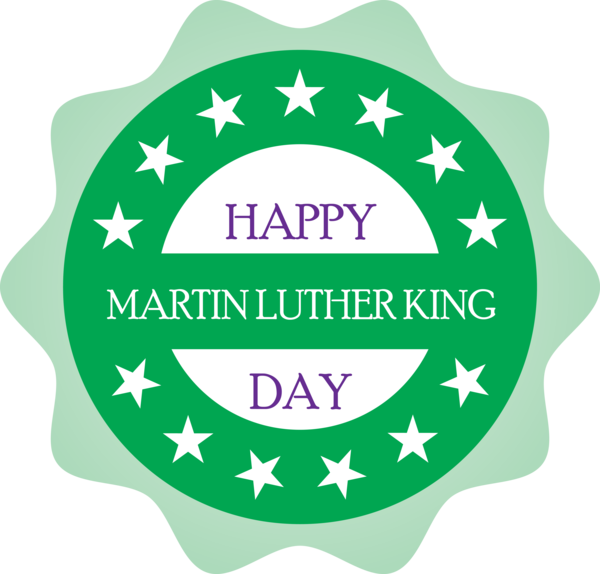 Transparent Martin Luther King Jr. Day Green Logo for MLK Day for Martin Luther King Jr Day