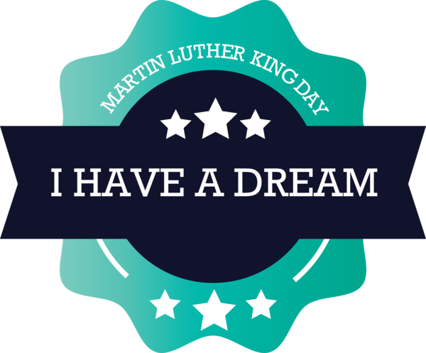 Transparent Martin Luther King Jr. Day Green Logo Label for MLK Day for Martin Luther King Jr Day