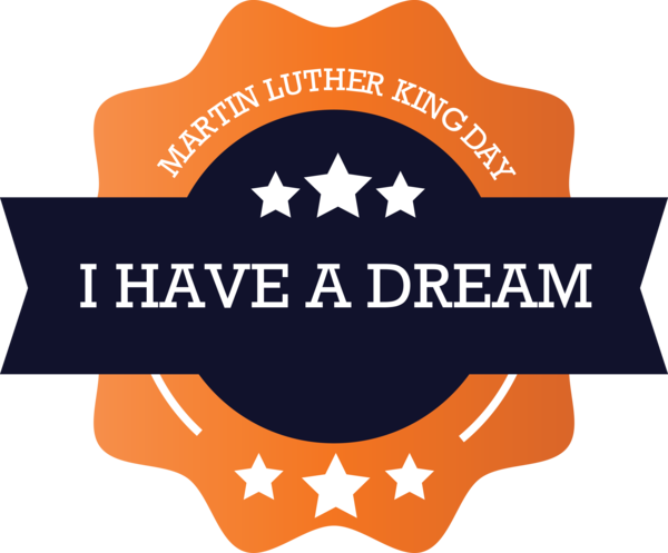 Transparent Martin Luther King Jr. Day Logo Emblem Label for MLK Day for Martin Luther King Jr Day