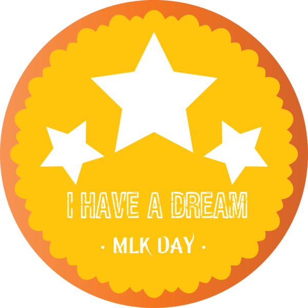Transparent Martin Luther King Jr. Day Orange Circle Logo for MLK Day for Martin Luther King Jr Day