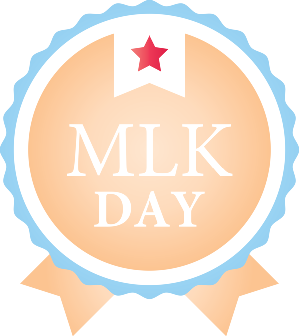 Transparent Martin Luther King Jr. Day Line Logo Label for MLK Day for Martin Luther King Jr Day