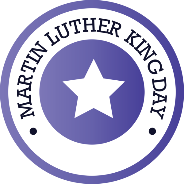 Transparent Martin Luther King Jr. Day Logo Emblem Circle for MLK Day for Martin Luther King Jr Day