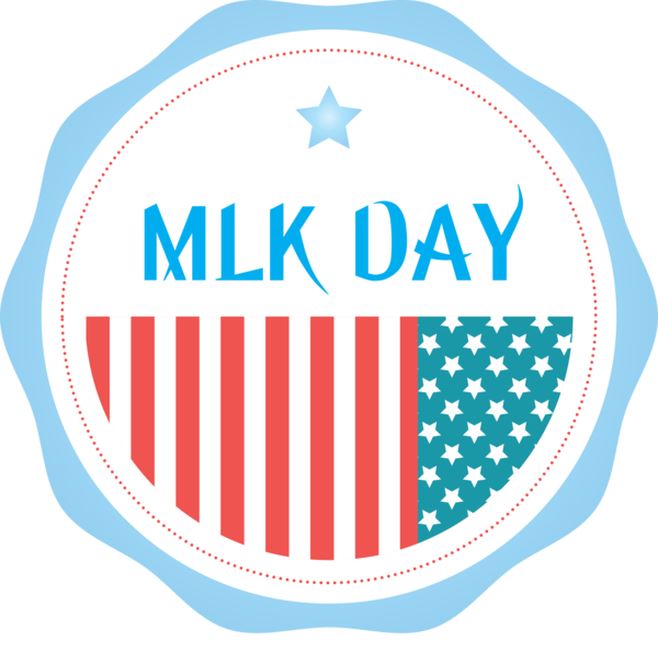 Transparent Martin Luther King Jr. Day Turquoise Logo for MLK Day for Martin Luther King Jr Day
