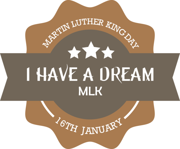 Transparent Martin Luther King Jr. Day Logo Font Label for MLK Day for Martin Luther King Jr Day