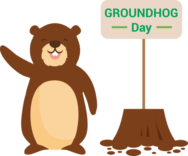 Transparent Groundhog Day Brown bear Groundhog Groundhog day for Groundhog for Groundhog Day