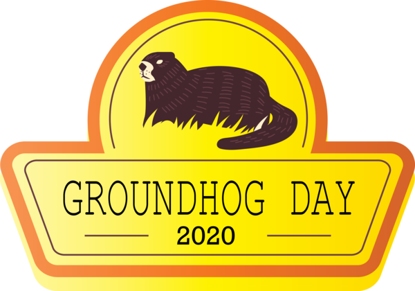 Transparent Groundhog Day Logo Groundhog Sign for Groundhog for Groundhog Day