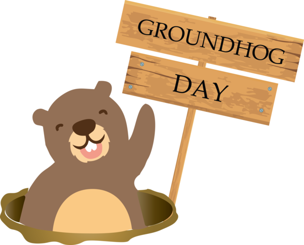 Transparent Groundhog Day Groundhog day Cartoon Beaver for Groundhog for Groundhog Day