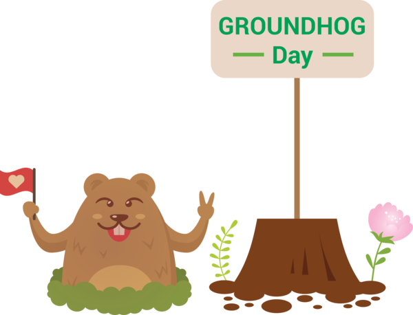 Transparent Groundhog Day Cartoon Groundhog Tree for Groundhog for Groundhog Day