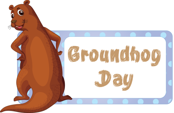 Transparent Groundhog Day Cartoon Animal figure Tail for Groundhog for Groundhog Day