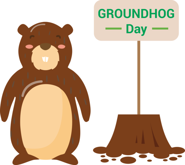 Transparent Groundhog Day Groundhog Brown bear Groundhog day for Groundhog for Groundhog Day