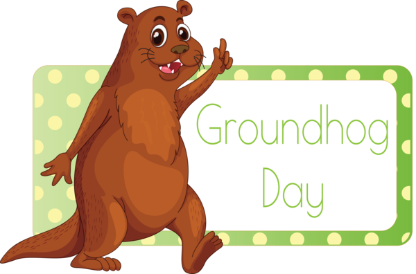 Transparent Groundhog Day Brown bear Bear Cartoon for Groundhog for Groundhog Day