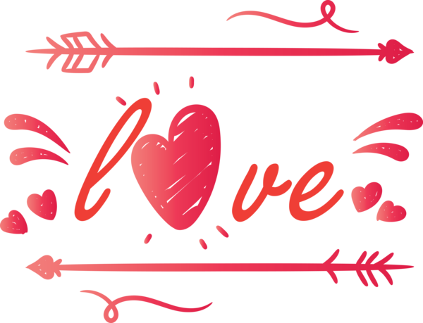 Transparent Valentine's Day Heart Text Font for Valentines for Valentines Day